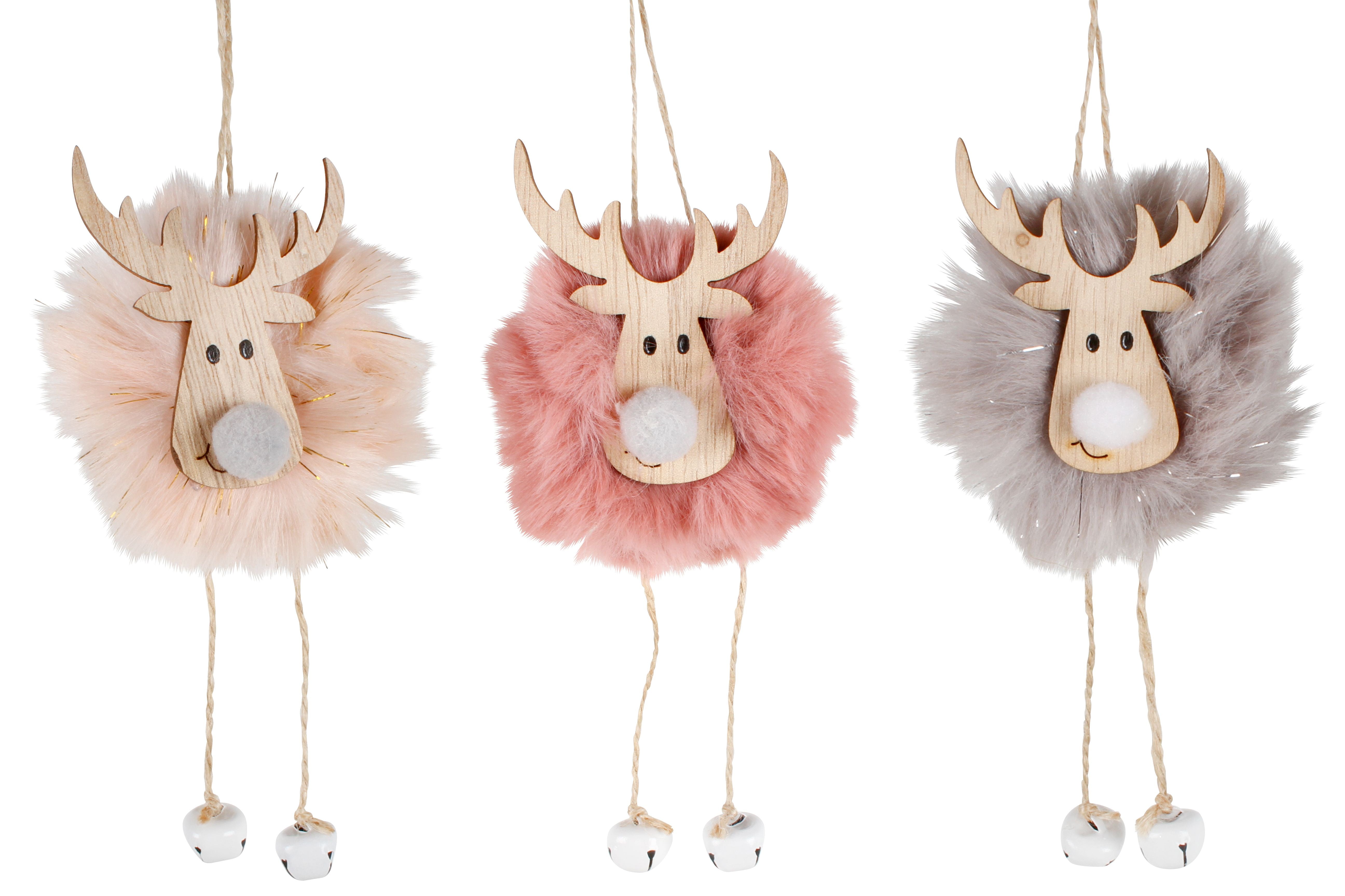 Reindeer Pom-Pom Hanging Ornament