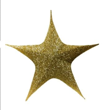 Gold Fold Out Star Decoration - 110cm