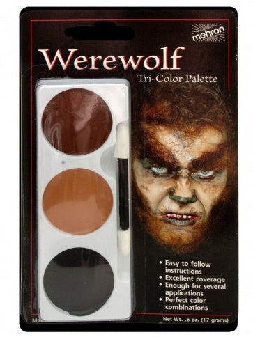 Tri-Colour Make-up Palette - Werewolf - Carded