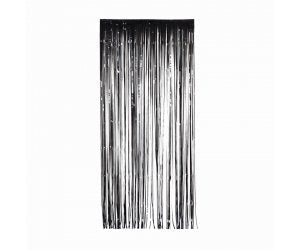 Black Metallic Foil Curtain