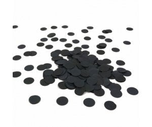 Black Round Paper Confetti 15g