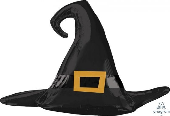 Black Witch Hat Supershape Foil Balloon