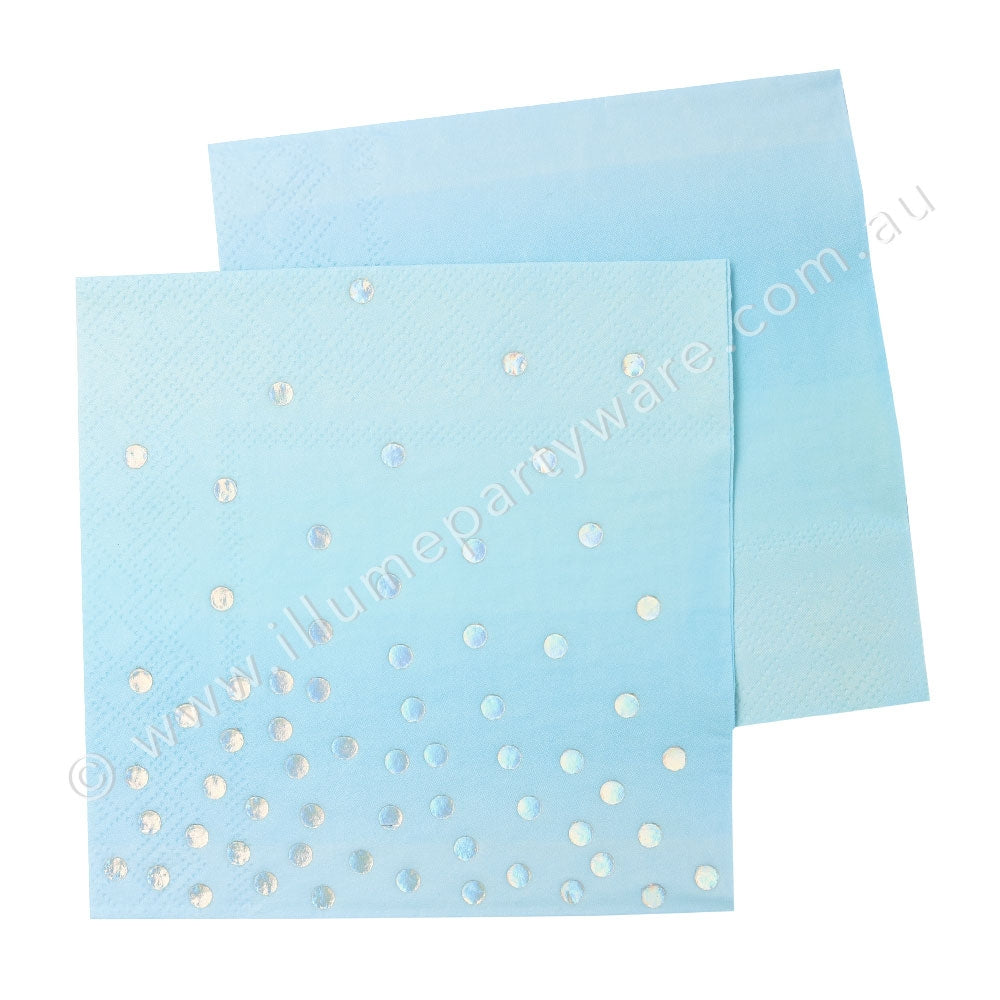 Illume Blue Iridescent Napkins