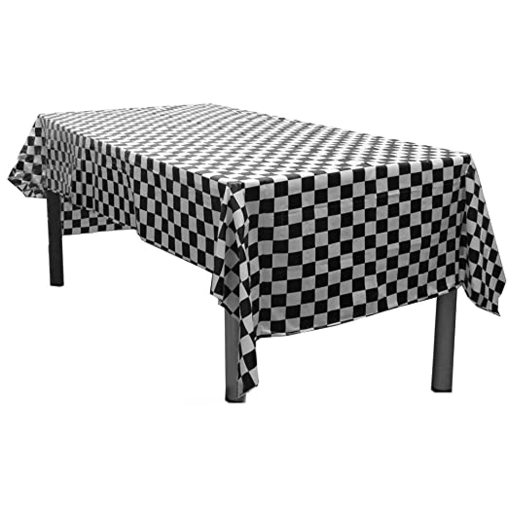 Checkered Black and White Tablecover