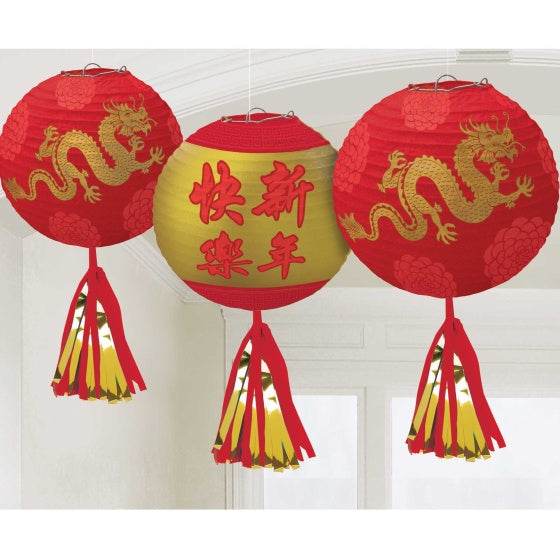 Chinese New Year Deluxe Paper Lanterns