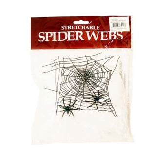 Stretchable Spider Web + 2 Spiders 20g