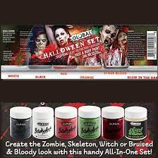 Global Halloween Face and Body Paint Set of 6