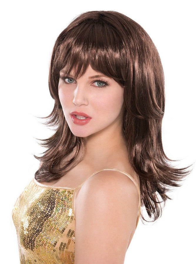 Hollywood Shag Brown Feather Wig