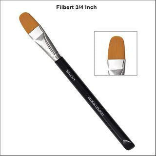 Filbert 3/4 Inch Flat Acrylic Brush