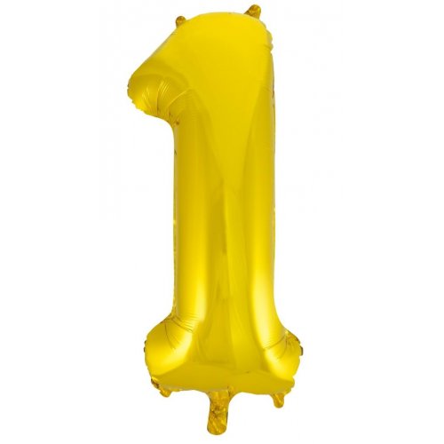 Gold 86 cm Number 1 Supershape Foil Balloon