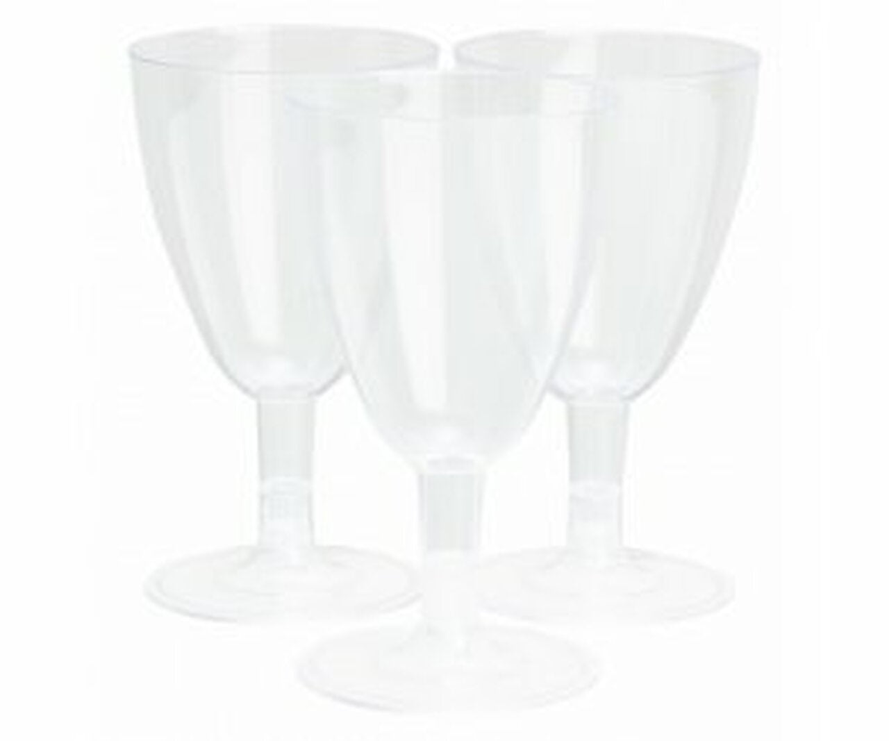 Clear Plastic Wine Glasses 170ml 8pk