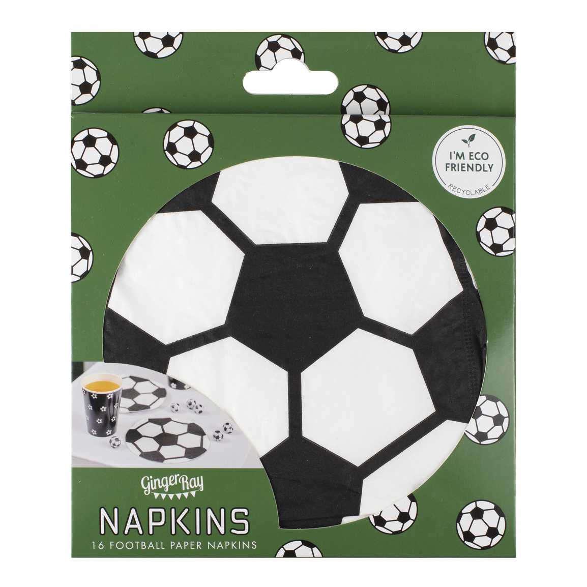 Ginger Ray Football/Soccer Paper Napkins 17 Pack