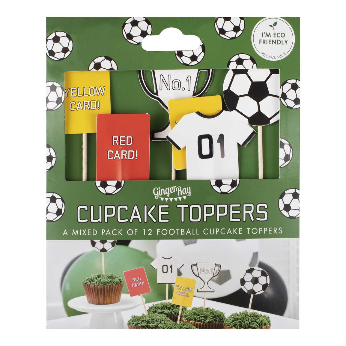 Ginger Ray Football/Soccer Cake Toppers