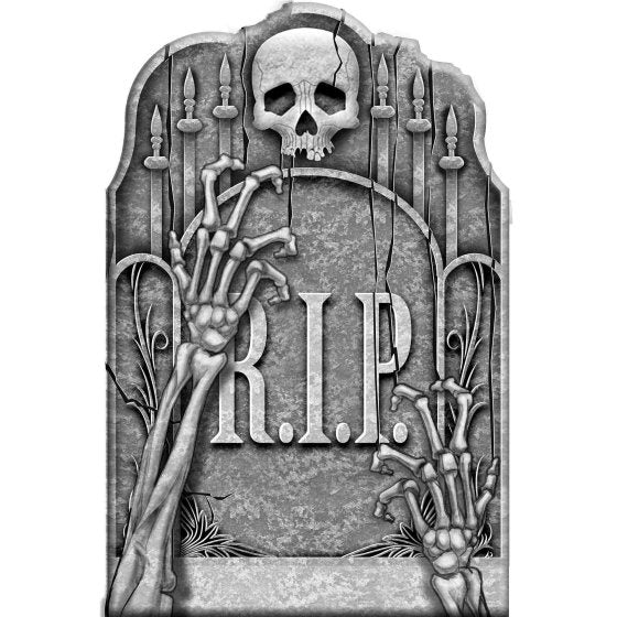 Cemetery Ghostly Arms Tombstone Decoration