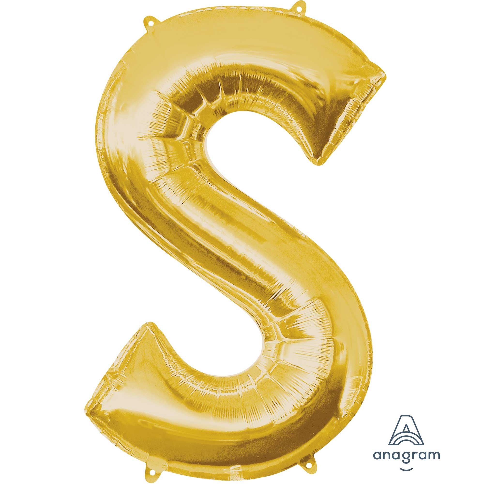 Gold Letter S Supershape Foil Balloon