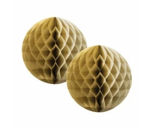 Gold Honeycomb Balls 15 cm