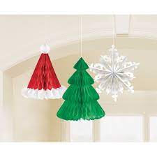 Christmas Honeycomb Hanging Decorations