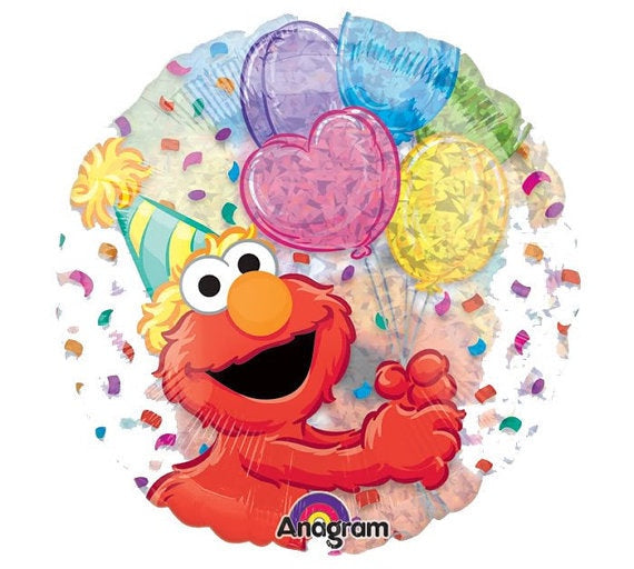 Elmo Birthday Holographic Foil Balloon