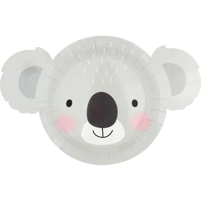 Koala Shaped Party Plates 8 Pack