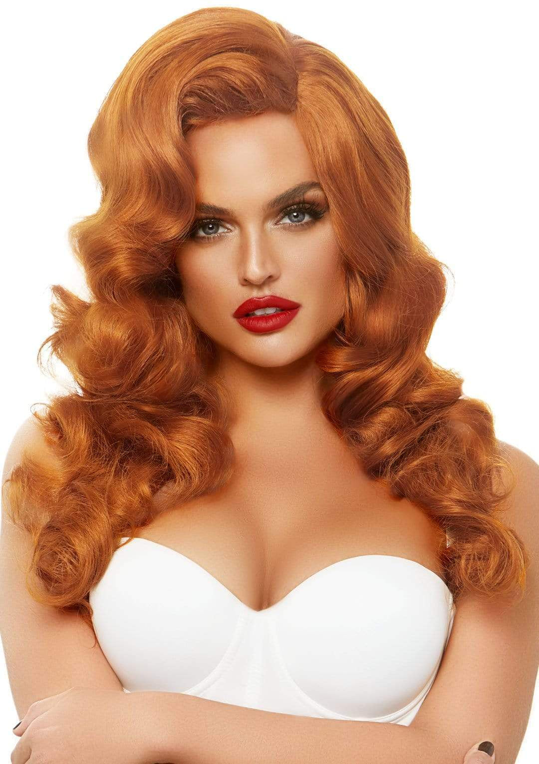 Ginger Bombshell Long Curly Wig 20"