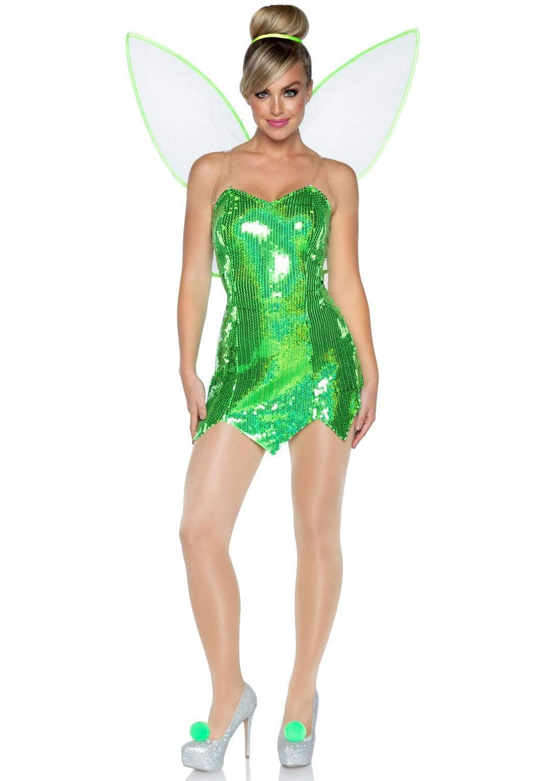 Green Fairy 6 Piece Costume with Sequin Dress