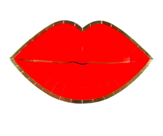 Meri Meri Red Lips Plates