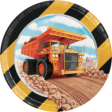 Big Dig Construction Lunch Paper Plates