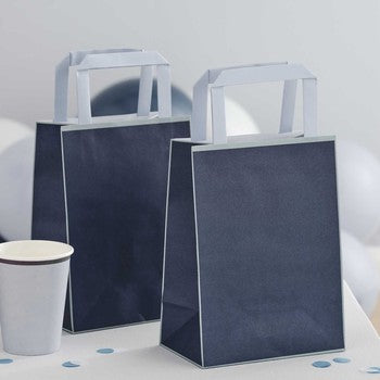 Navy Blue Paper Party Bags 5 Pack