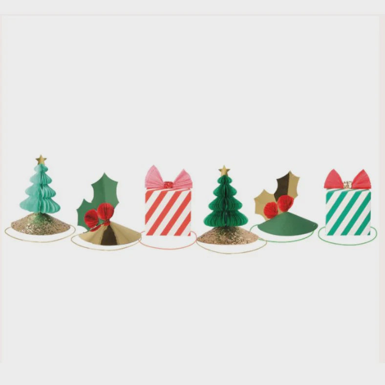 Meri Meri Mixed Christmas Party Hats - Pack of 6