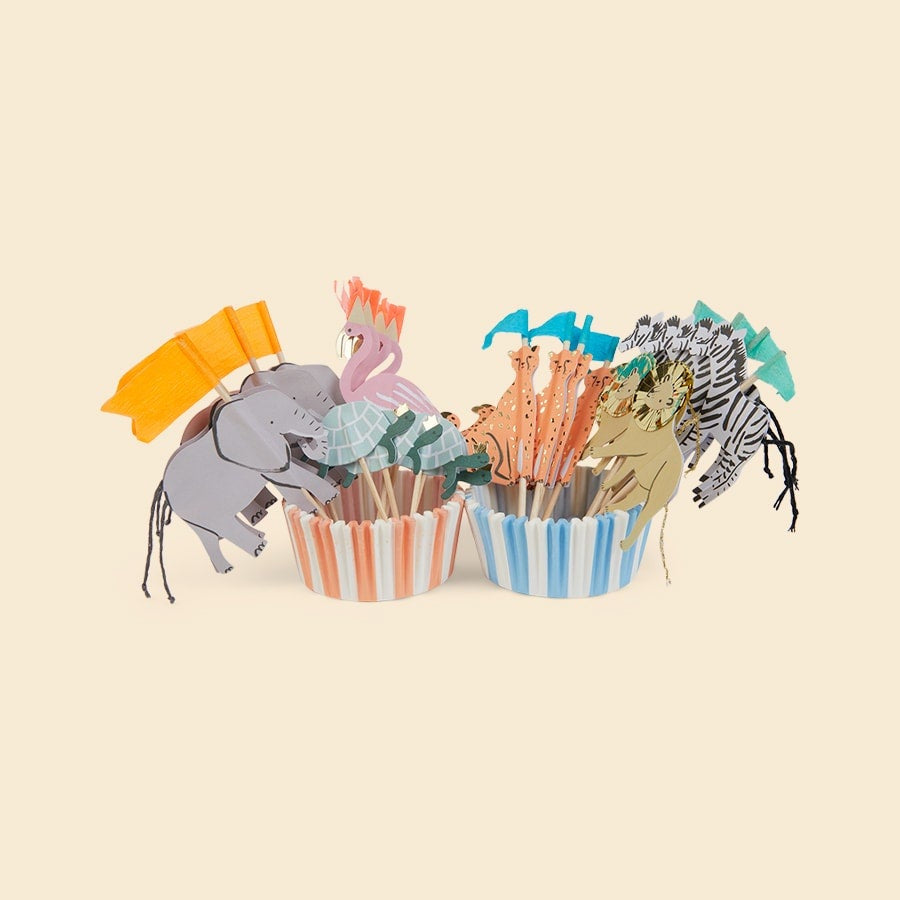 Meri Meri Safari Animals Cupcake Kit