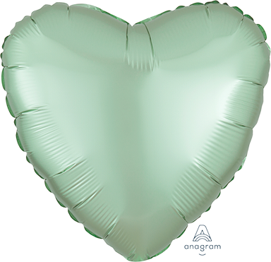 Mint Green Satin Luxe Heart Foil Balloon