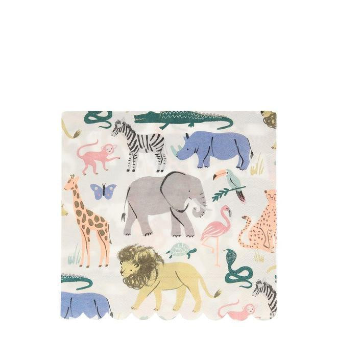 Meri Meri Safari Animal Print Large Napkins