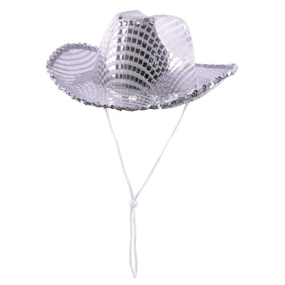 Silver Mirror Sequin Cowboy Hat - Taylor Swift Eras Tour