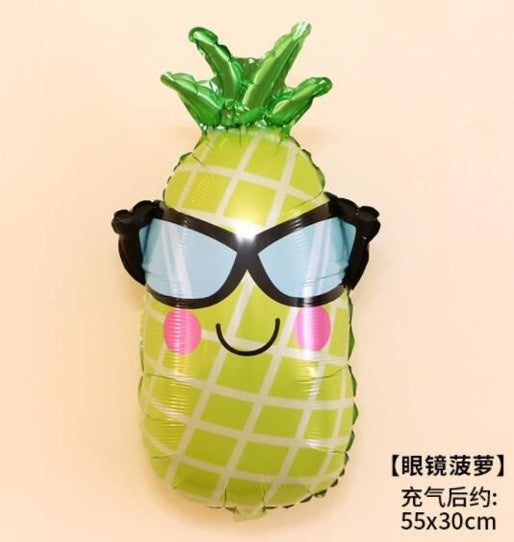 Pineapple Wearing Glasses Foil Balloon 55x30cm