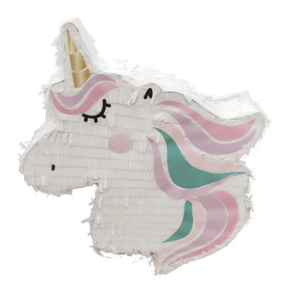 Magical Unicorn Head 2D Pull String Pinata