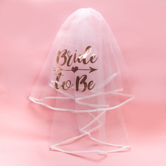 Rose Gold Bride to Be Veil