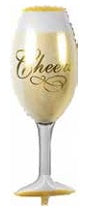 Cheers Glass Champagne Supershape Balloon