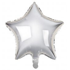 Silver Star Shaped Foil Balloon 19inch (48cm)