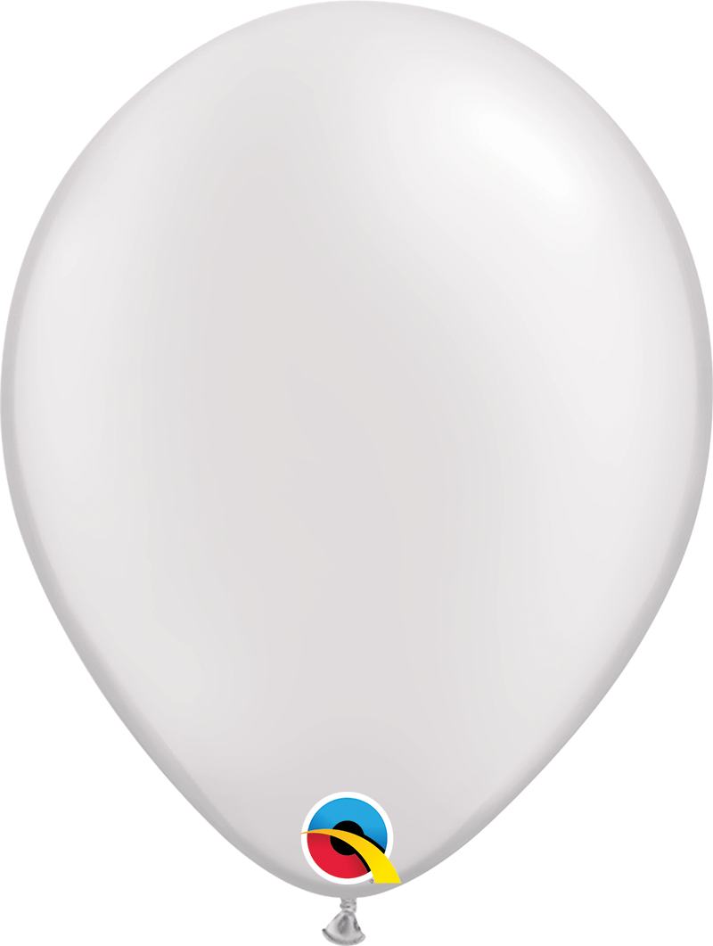 12 cm Pearl White Latex Balloon bag of 100