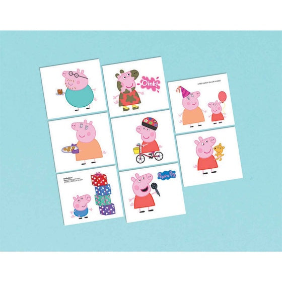 Peppa Pig Temporary Tattoos - Pack of 8