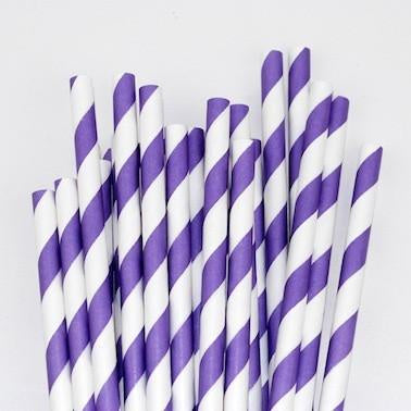 Purple Paper Straws