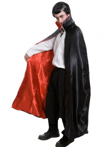 Cape Deluxe Black With Red Lining Mens Costume