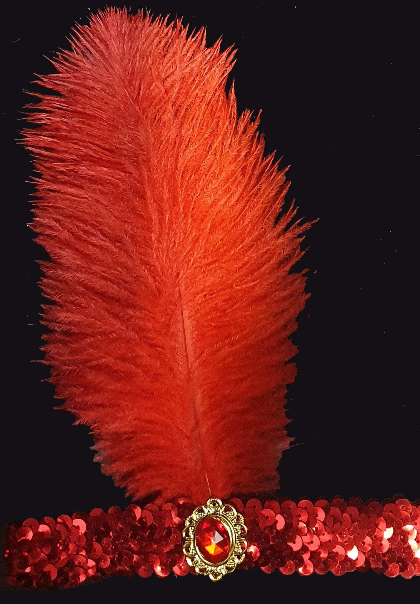 Red Flapper Sequin Headband