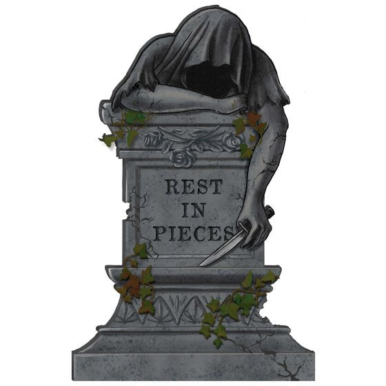 Rest in Pieces Tombstone Decoration