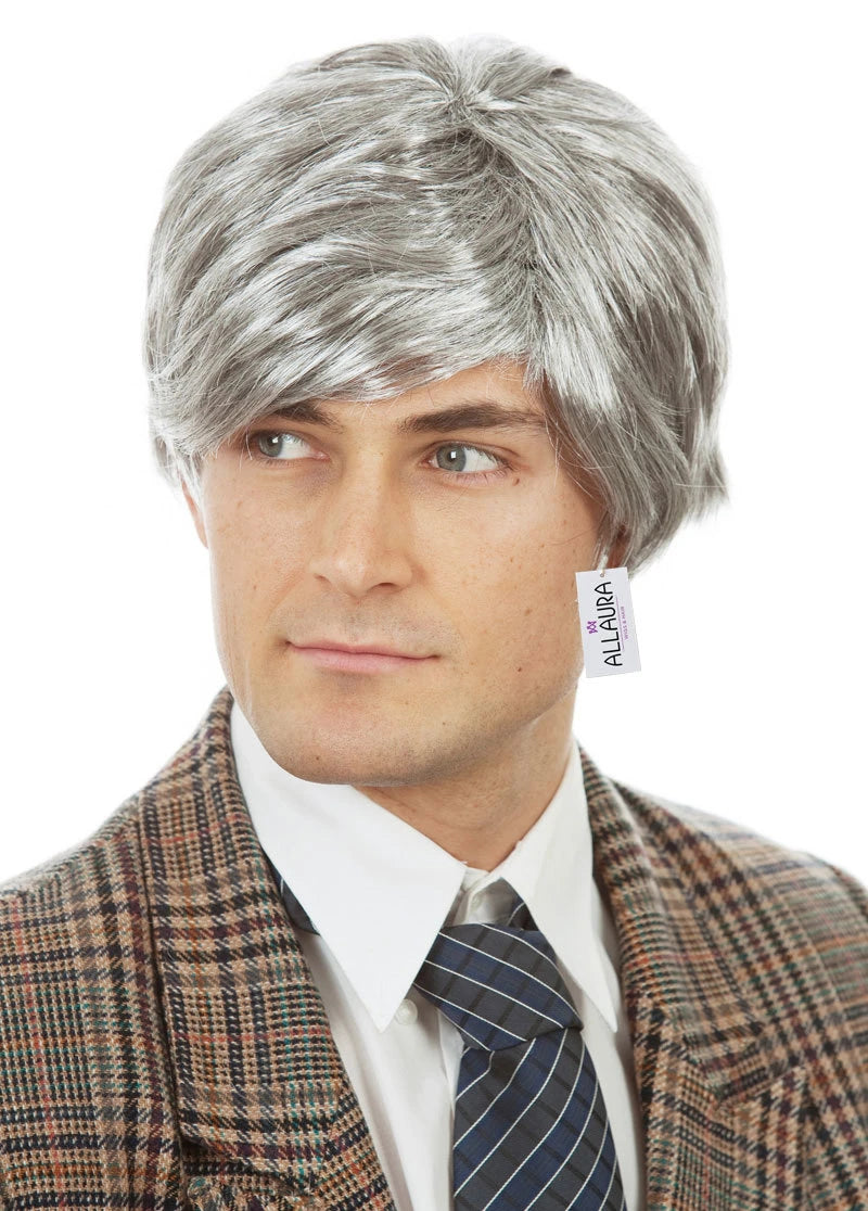 Richie Benaud Old Man Grey Costume Wig