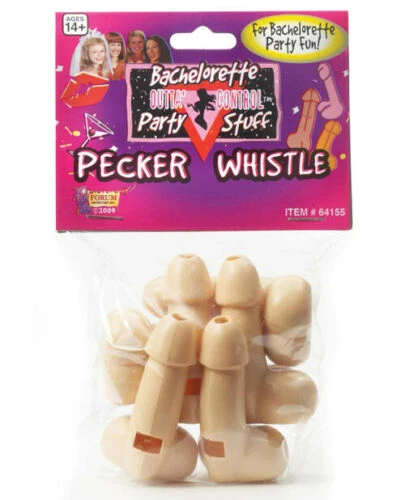 Bachelorette Pecker Whistle 6 Pkt