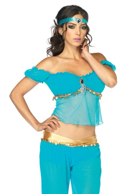 Arabian Beauty 3 Piece Costume Turquoise