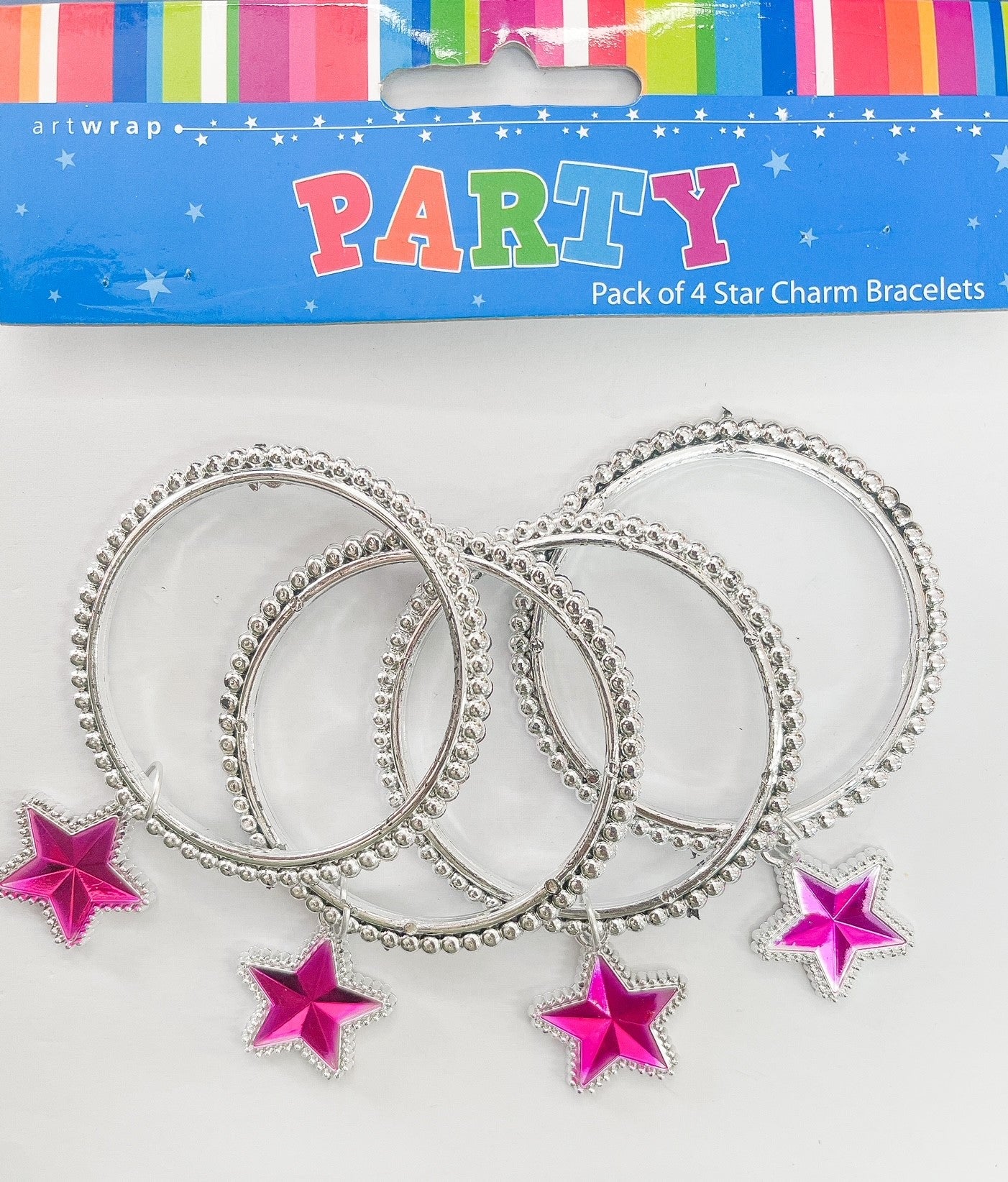 Star Charm Bracelet Party Favours Pack of 4