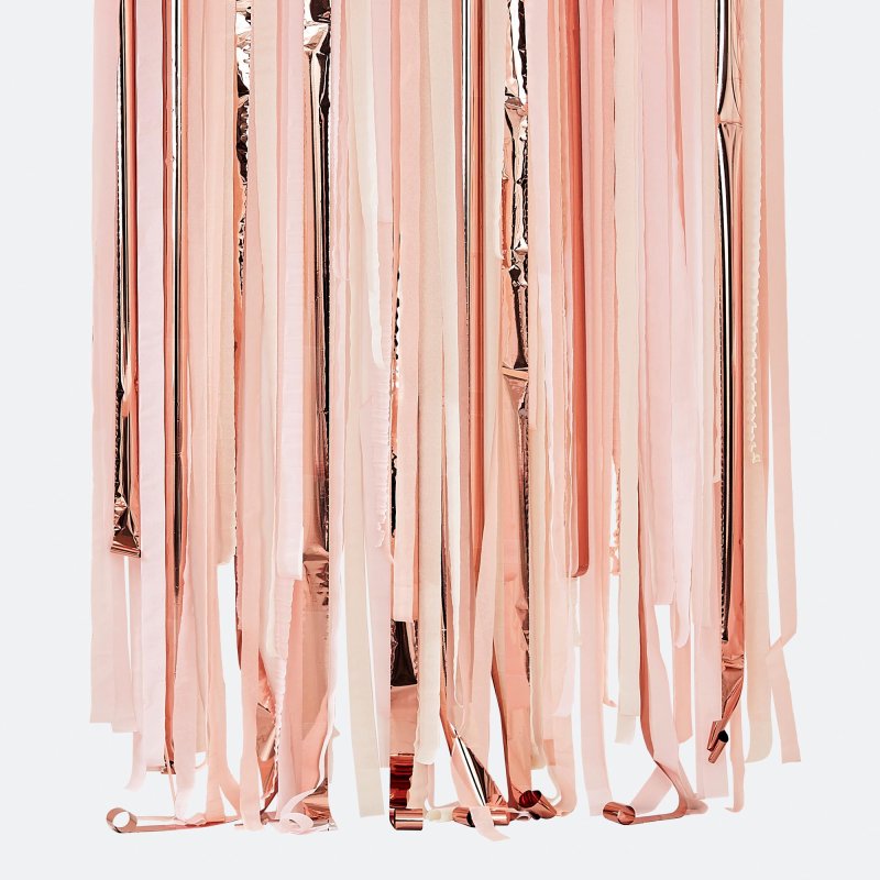 Ginger Ray Pink & Rose Gold Party Streamers Backdrop