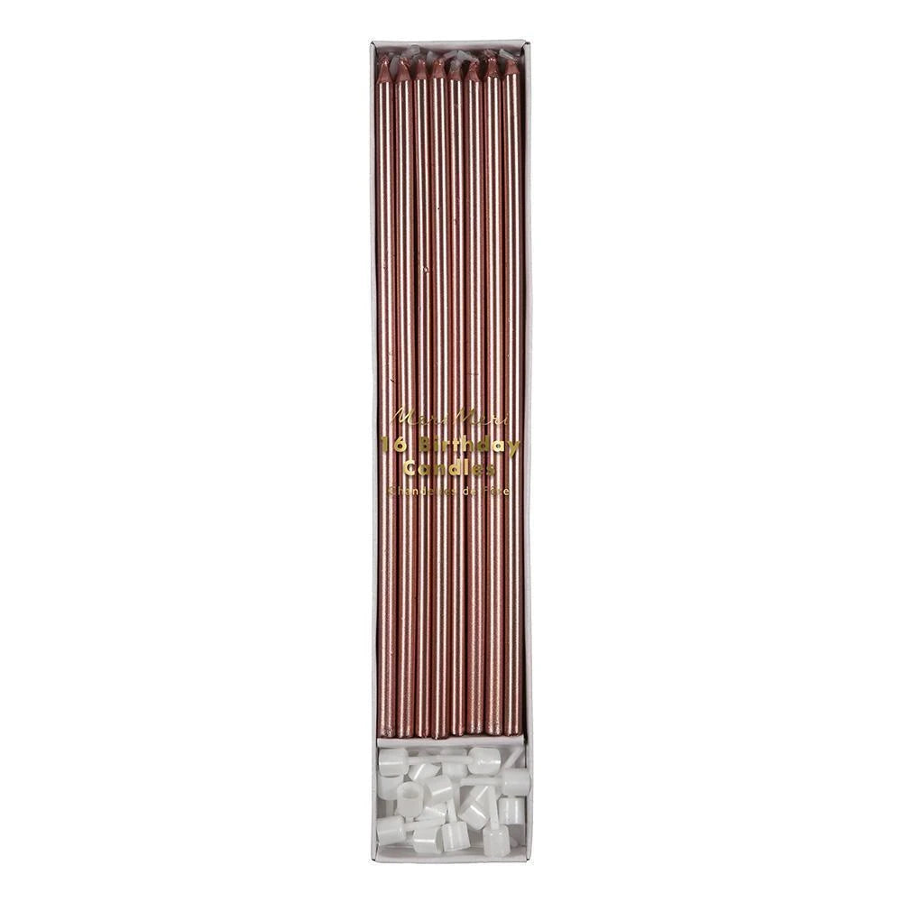 Meri Meri Rose Gold Long Candles